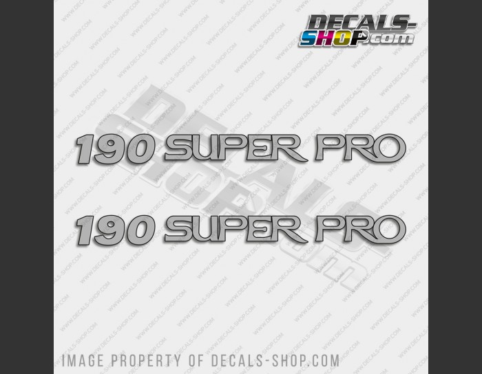ProCraft 190 Super Pro Boat Silver Decal Set of 2 x 25.5"